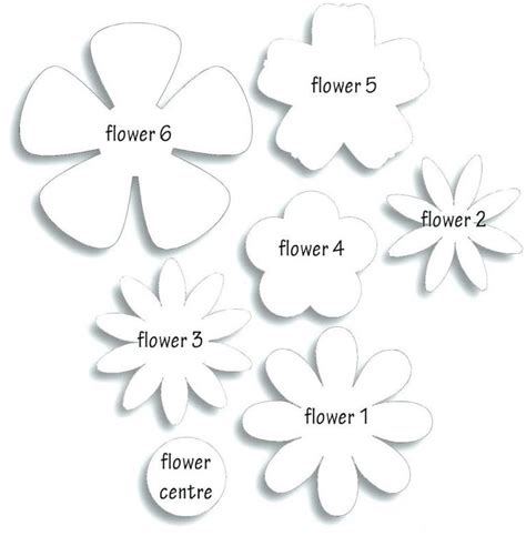 Use this template for your own personal use completely free. Paper Rose Template Printable Flower Templates Giant Free ...