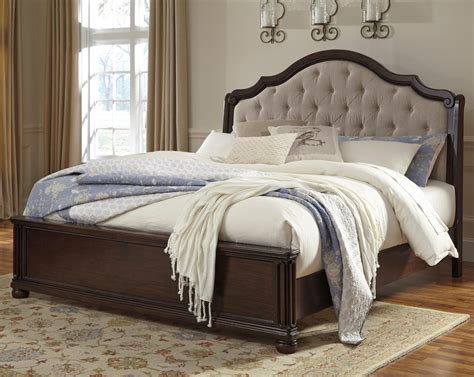 Moluxy Queen Bed With Upholstered Sleigh Headboard By Signature Design By Ashley Furniture With