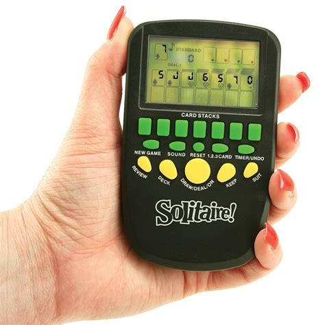 Pocket Electronic Handheld Solitaire Travel Game Classic Stocking