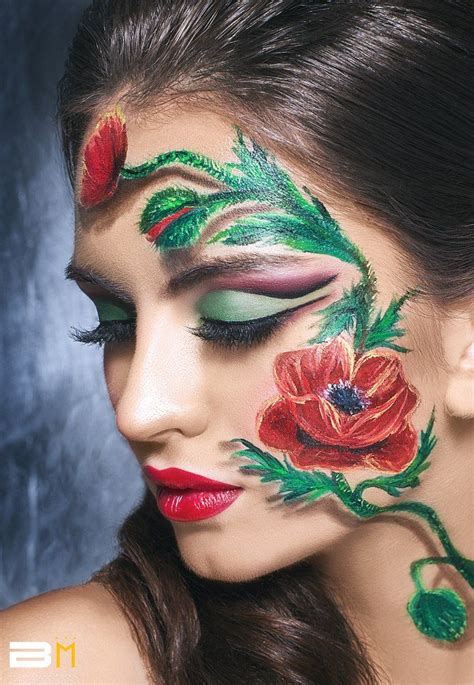 Стена Adult Face Painting Woman Painting Body Painting Henna Paint