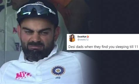 Two wickets each for leach and anderson as. Howzat! Virat Kohli's Expression From India Vs England ...