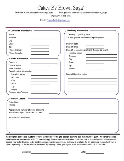 Maybe you would like to learn more about one of these? 23 best images about CAKE ORDER FORMS on Pinterest | Order ...