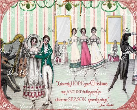 Jane Austen Christmas Card Regency Holiday Card Country
