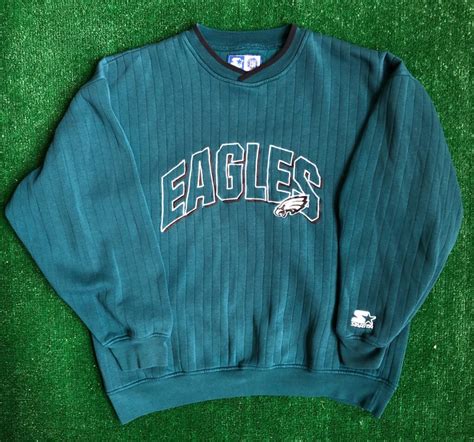 90s Philadelphia Eagles Starter Nfl Crewneck Sweatshirt Size Xl Rare