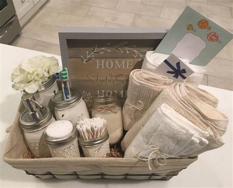You may want to build your birthday gift basket around some homemade or store bought birthday cupcakes. Closing Basket Housewarming Basket Wedding Gift Bathroom ...