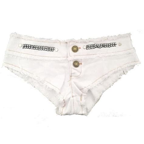 Tassel High Cut Booty Short Shorts Vintage Cute Bikini Double Button Low Rise Waist Micro Mini