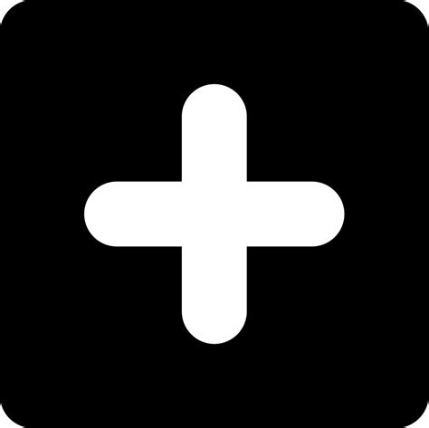 White Plus Inside A Black Square Symbol Svg Png Icon Free Download ...