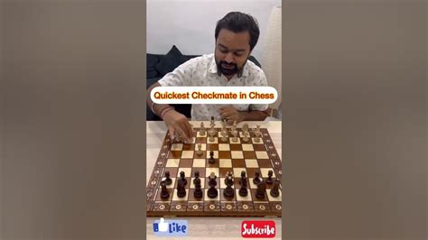 Quickest Checkmate In Chess Shorts Foolsmate Youtube