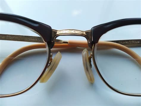 Antique Shuron Browline Eyeglasses Frames 110 12k Go Gem