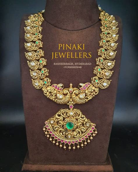 Kundan Nakshi Mango Necklace South India Jewels