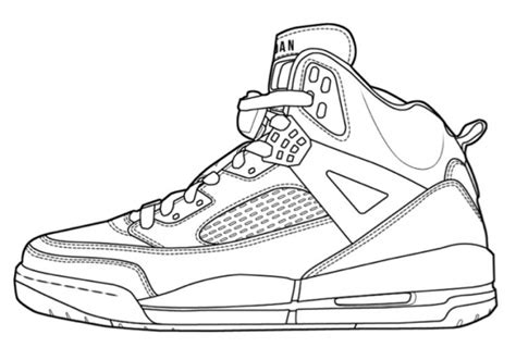 Dibujo De Zapatillas Jordan De Nike Para Colorear Dibujos Para Colorear