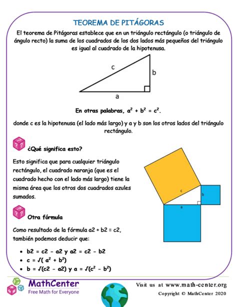 Teorema De Pitagoras Teorema De Pitagoras Educacion Matematicas Images