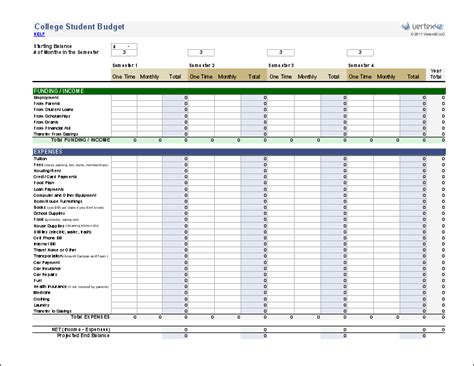 Vertex42 Provides Budget Spreadsheets That Work With Microsoft Excel