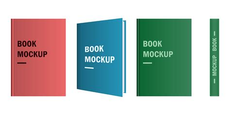 Download Color book mockup isolated on white background - Download Free Vectors, Clipart Graphics ...