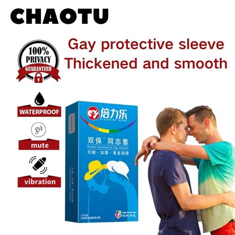 068mm Thick Condoms For Gays No Teat End Condom For Anall Sex Dildo