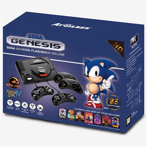 Sega Genesis Flashback Hd Console With 85 Games And 4 Controllers