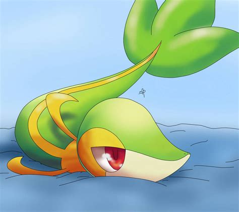 Cute Snivy By Marcobluephoenix On Deviantart