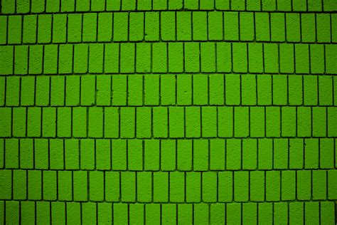 Lime Green Brick Wall Texture With Vertical Bricks Picture Free