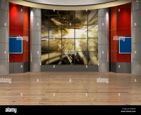 3d Studio Tv Virtual Set Stock Photo Alamy