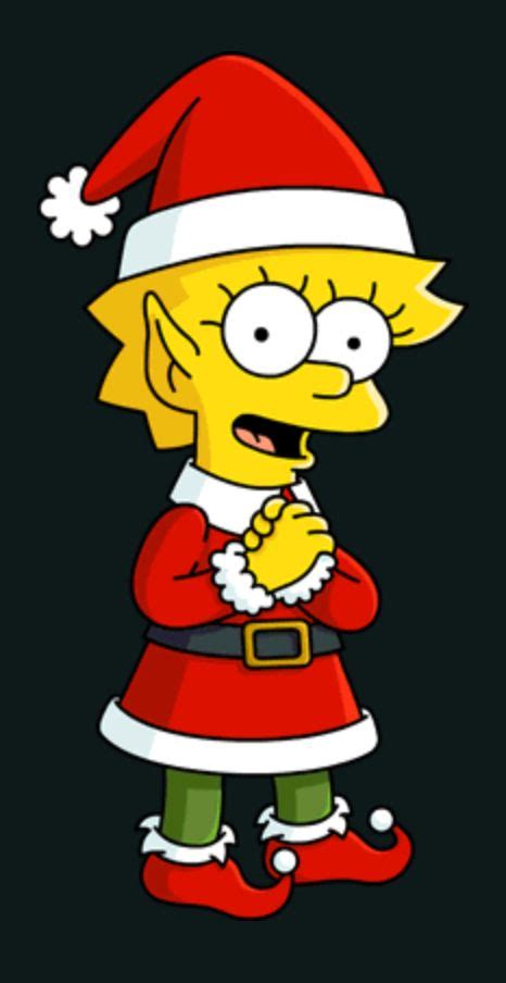 The Simpsons Christmas Character Is Dressed In Red And White Santa