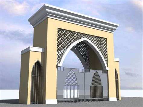Besi desain gerbang modern besi tempa gerbang besi utama desain panggangan. Desain Gapura Masjid - Rumah Joglo Limasan Work