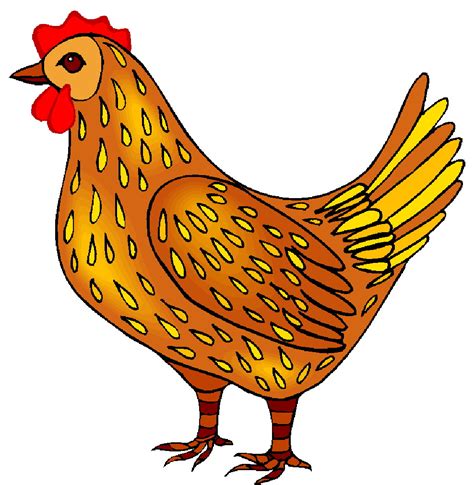 Hen Chickens Clip Art Image
