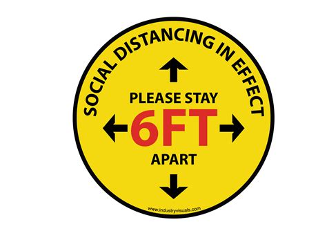 Social Distancing in Effect - Please stay 6ft apart - Industry Visuals