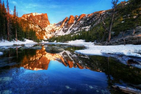 Dream Lake At Sunrise Rocky Mountain National Park Rocky Mountain