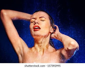 Wet Woman Face Water Drop Moisturizing Stock Photo Shutterstock