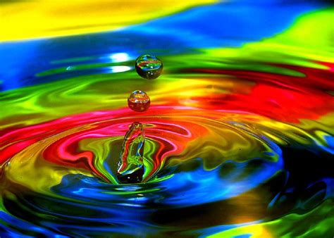 Liquid Rainbow An Experiment In Color And Water Drop