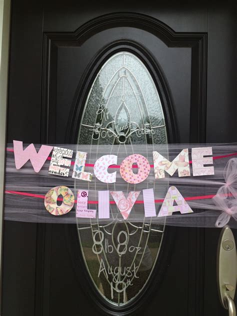 Welcome Home Sign For The Door Welcome Home Baby Welcome Baby Signs