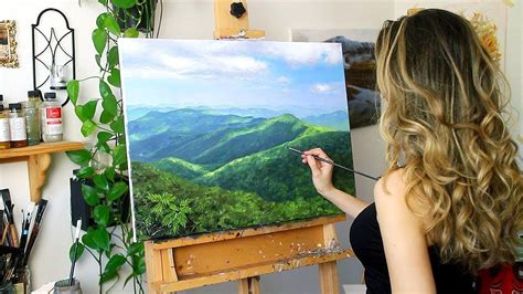 Oil Painting Time Lapse Mountain Landscape Oil Painting Landscape