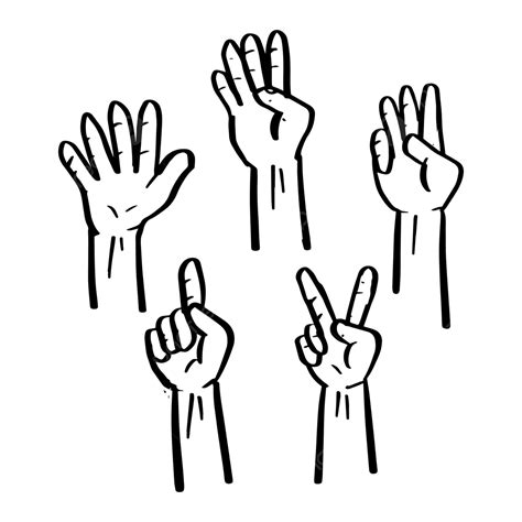 Set Of Hand Gesture Gesture Drawing Gesture Sketch Education Png And