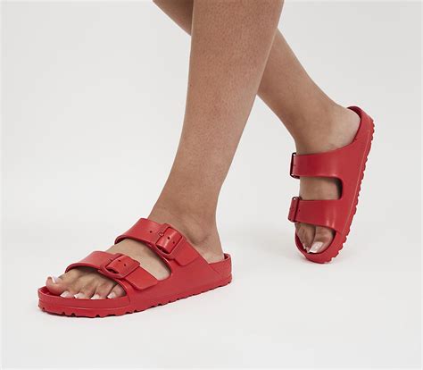 Birkenstock Arizona Two Strap Sandals Active Red Eva Womens Sandals