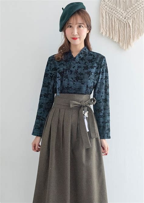 S Hanbok Hanbok Skirt W S11 Lo Gre Modern Hanbok For Women Kooding