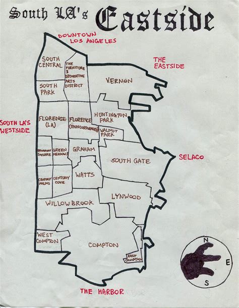 Map Of East Los Angeles Neighborhoods My Life
