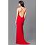 Open Back Long Valentine Red Prom Dress  PromGirl