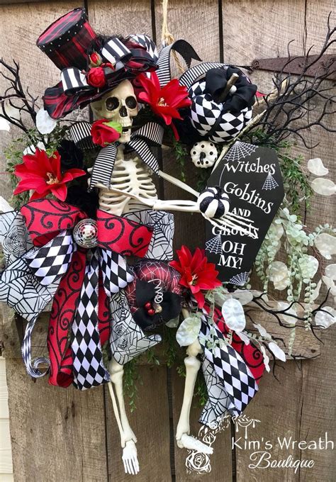 Reserved For Tammyskeleton Wreath Skeleton Decor Mr Bones Etsy Diy