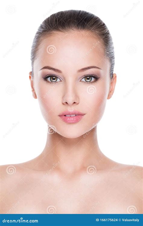 Front Portrait Of The Beautiful Woman Stock Photo Image Of Front