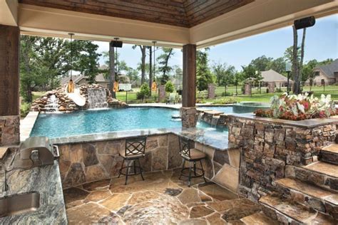Lovely Outdoor Kitchen And Pool Design Ideas Hoomcode Backyard