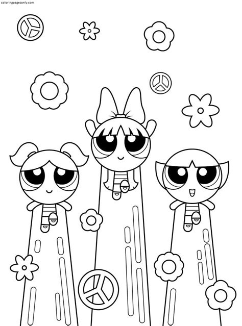 Printable Powerpuff Girls 6 Coloring Page Free Printable Coloring Pages