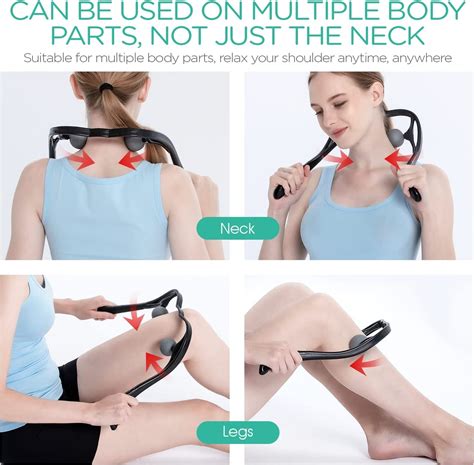 Dual Trigger Point Neck Massager With Ergonomic Handle Design Multi