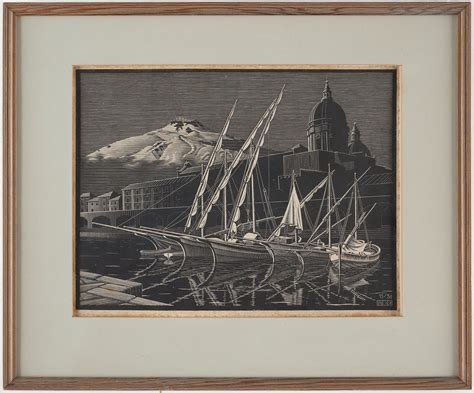 Maurits Cornelis Escher ”catania Sicily” Bukowskis