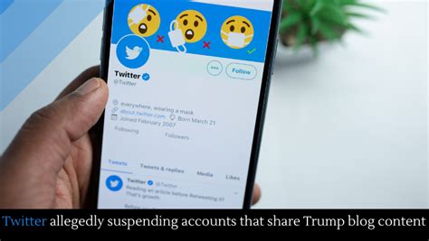 Twitter Allegedly Suspending Accounts That Share Trump Blog Content