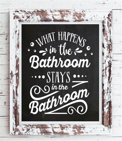Instant Download What Happens In The Bathroom Stays In The Etsy