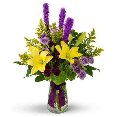 Alluring Purple And Yellow Bouquet Mebane Nc Florist Gallery Florist