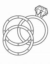 Rings Wedding Coloring Pages Ring Colouring Kids sketch template