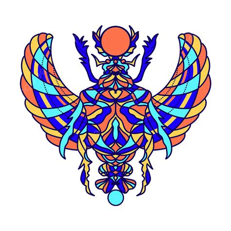 egyptian scarab clipart hd png egyptian scarab abstract line style