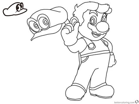 Super Mario Odyssey Coloring Pages Free Printable Coloring Pages