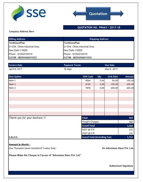 Excel Quotation Template With Database Quotation Generator Lupon Gov Ph